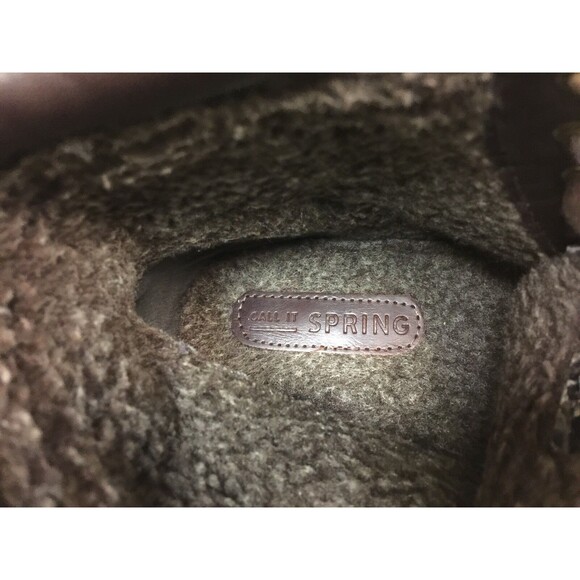 Call it Spring Men winter faux fur lining boots brown size 9.5 - Picture 9 of 11